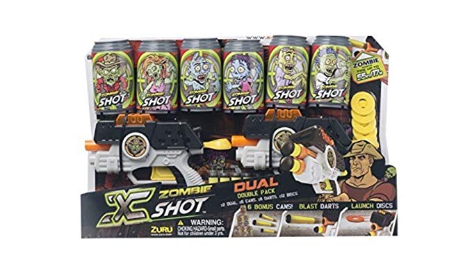 Zombie X Shot Dual Double Pack - Cans, Darts, and Discs