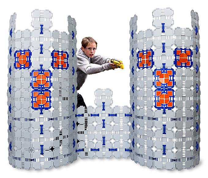 Blaster Boards - 4 Pack | Kids Fort Building Kit for Nerf Wars & Creative Play | 184 Piece Set