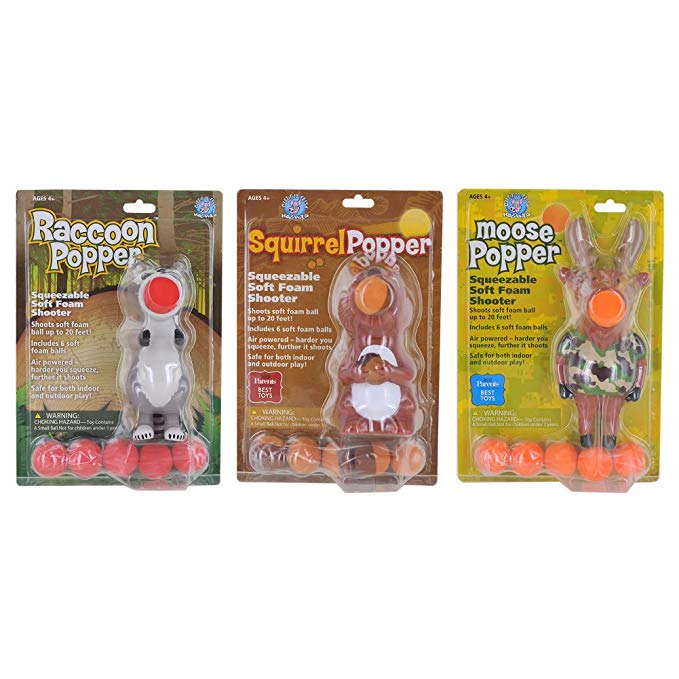 Hog Wild Animal Popper Moose/Raccoon/Squirrel Bundle (3 Pack)