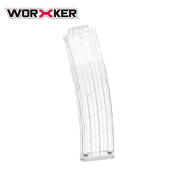 Wyswyg Worker Modification 22 Darts Banana Magazine Quick Reload Clip Nerf Blasters Toys (Clear)