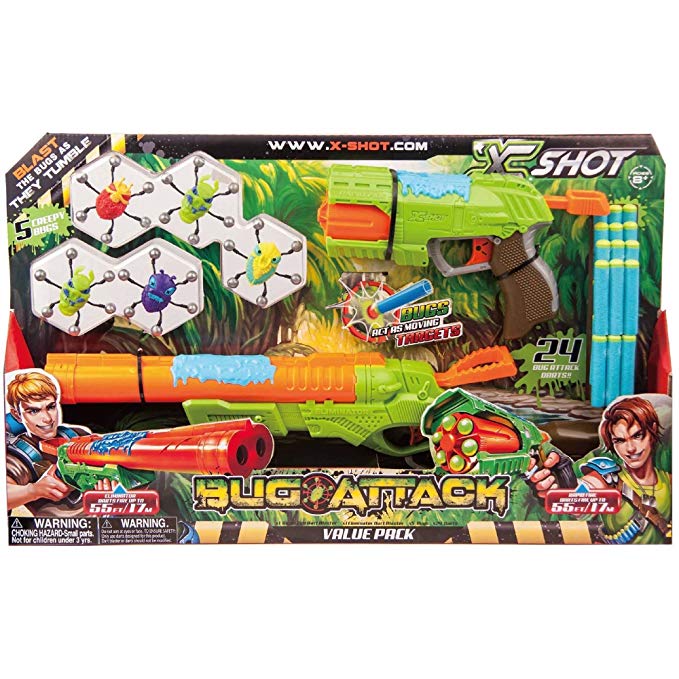 Zuru X-Shot Bug Attack, Combo Rapid & L21 Eliminator Toy