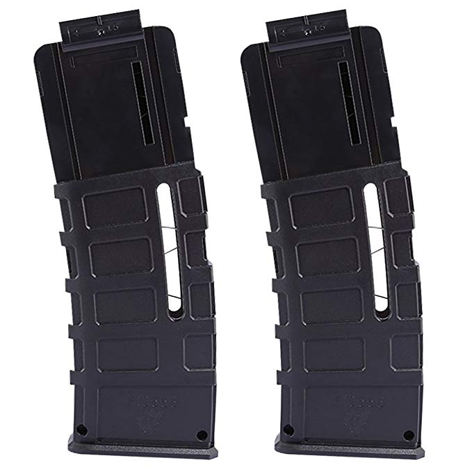 Bullet Clips, Worker F10555 2 Pack 15-Dart Quick Reload Clip Worker Magazines for nerf n strike elite blaster nerf modulus series